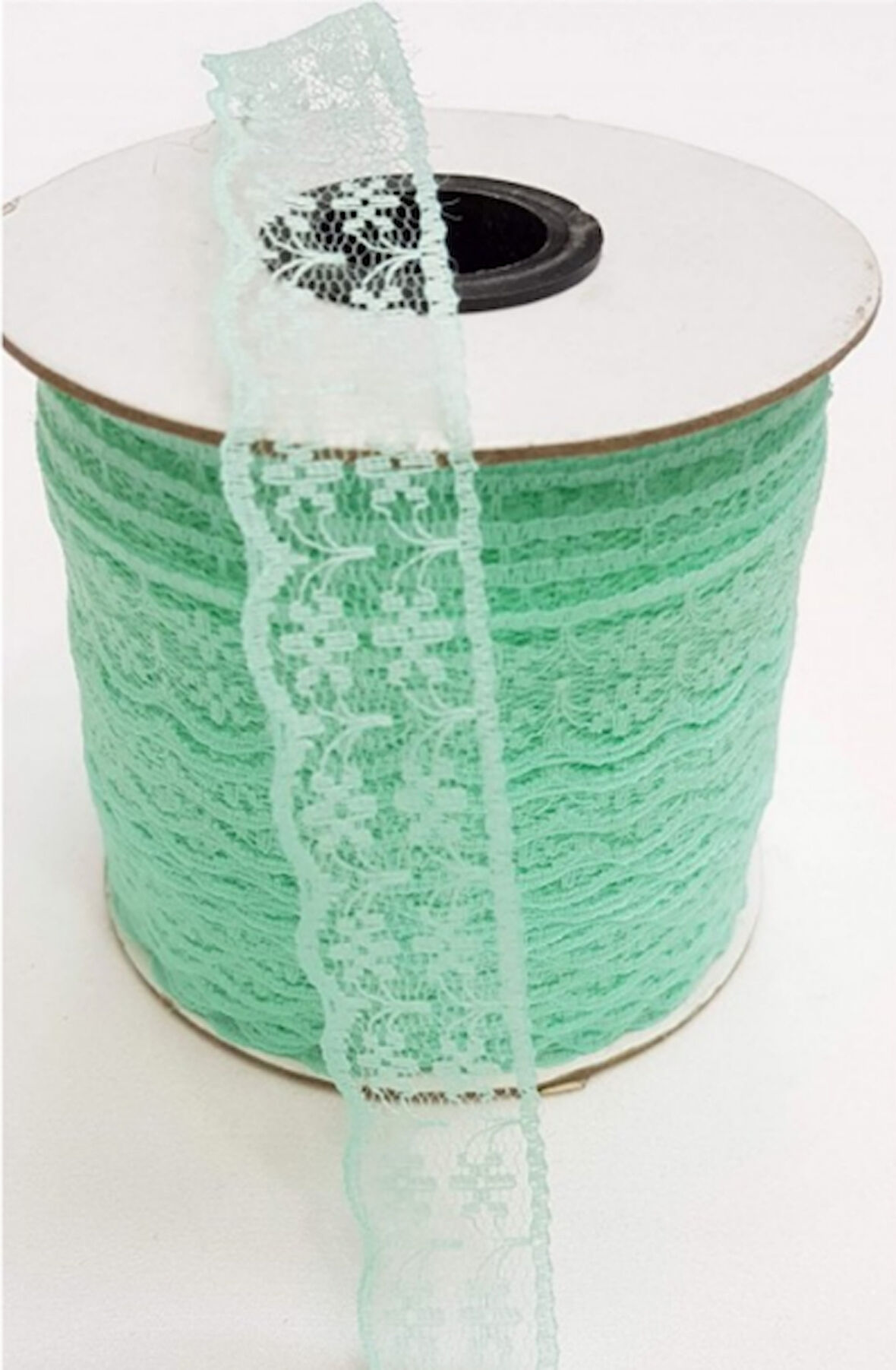 SU YEŞİL  RENK 2 CM TEK SIRA GİPÜRLÜ DANTEL KURDELA  3 ADET