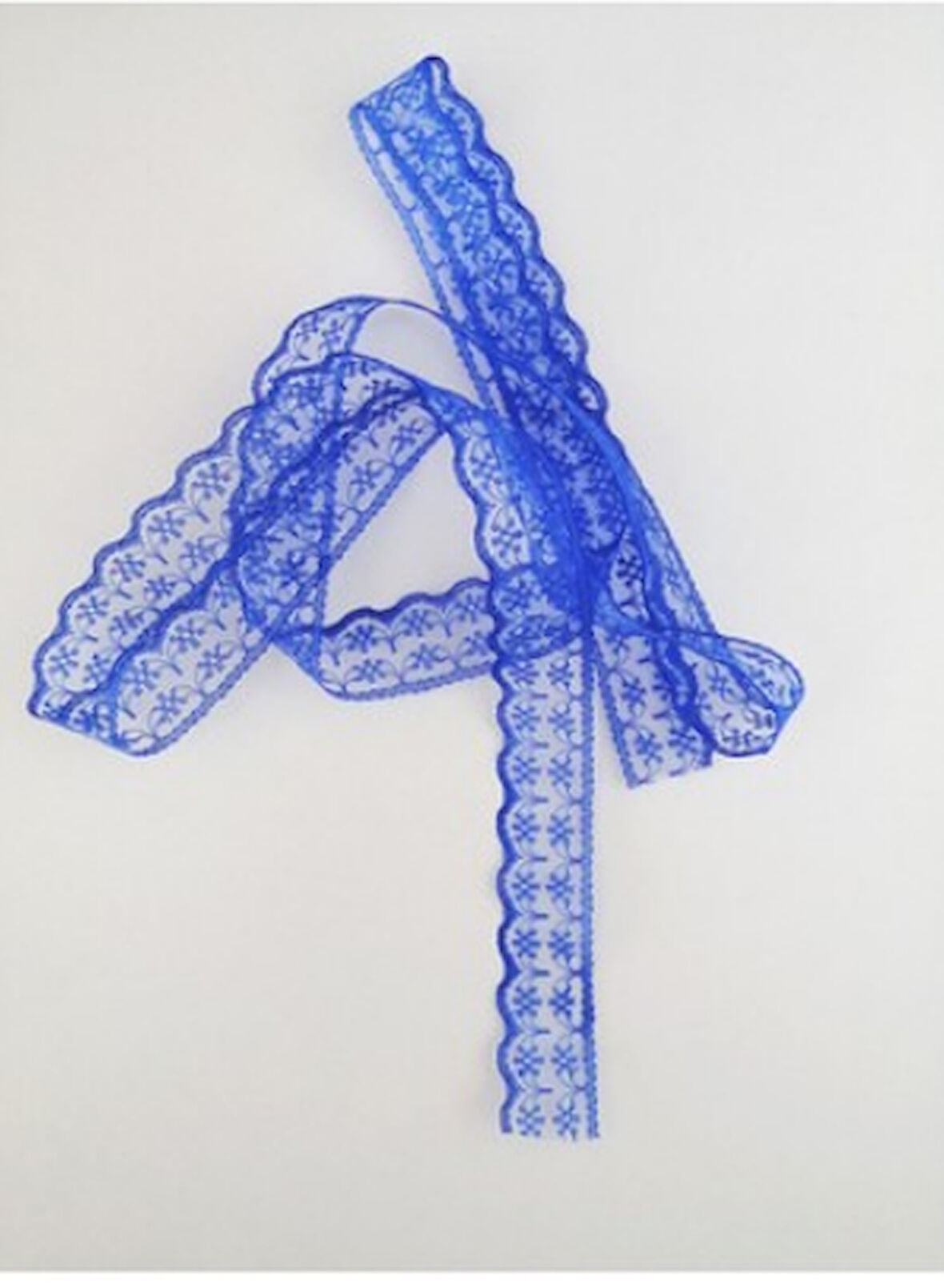 PETROL MAVİ RENK 2 CM TEK SIRA GİPÜRLÜ DANTEL KURDELA  1 ADET