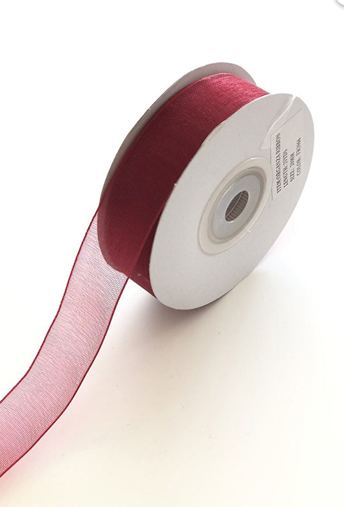 bordo  renk  2 cm organze kurdele 1 adet