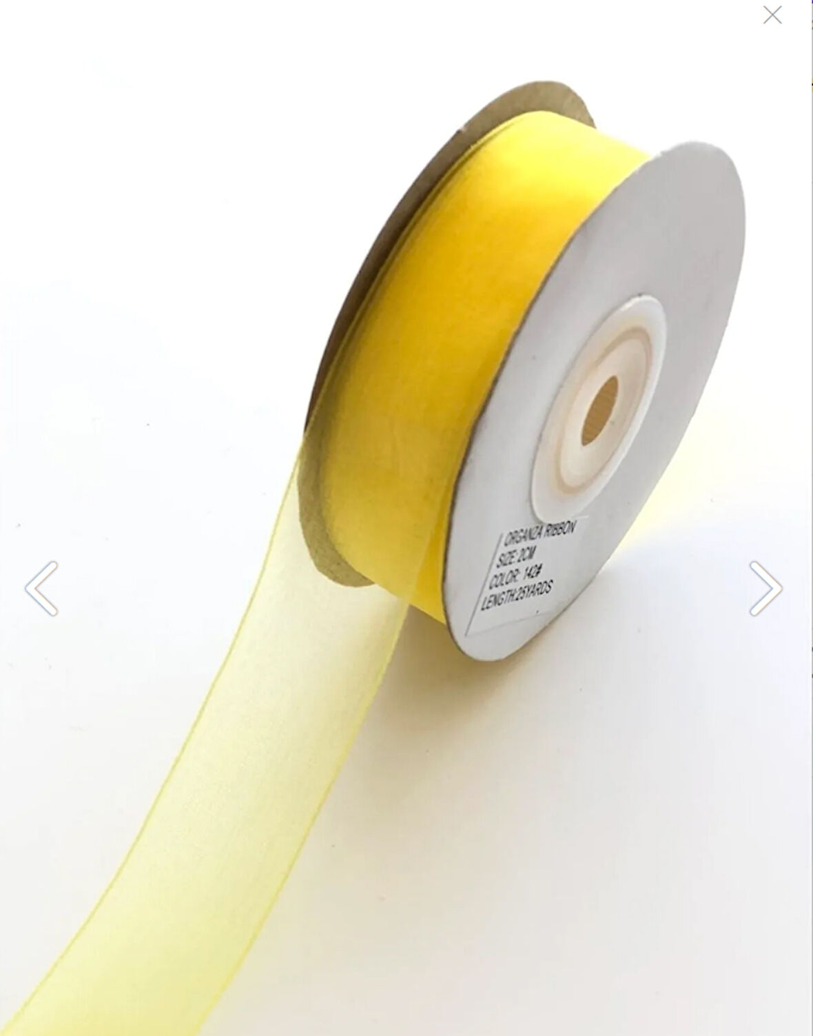 sarı   renk  2 cm organze kurdele 1 adet