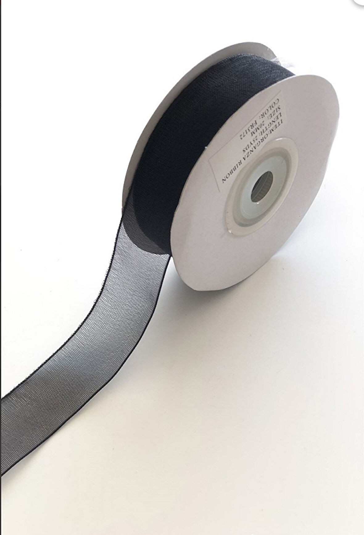 siyah  renk  2 cm organze kurdele 1 adet