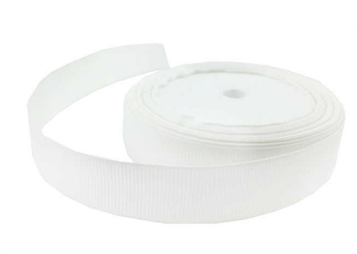 2 cm  BEYAZ  KURDELA GROGREN 10 metre 1 adet