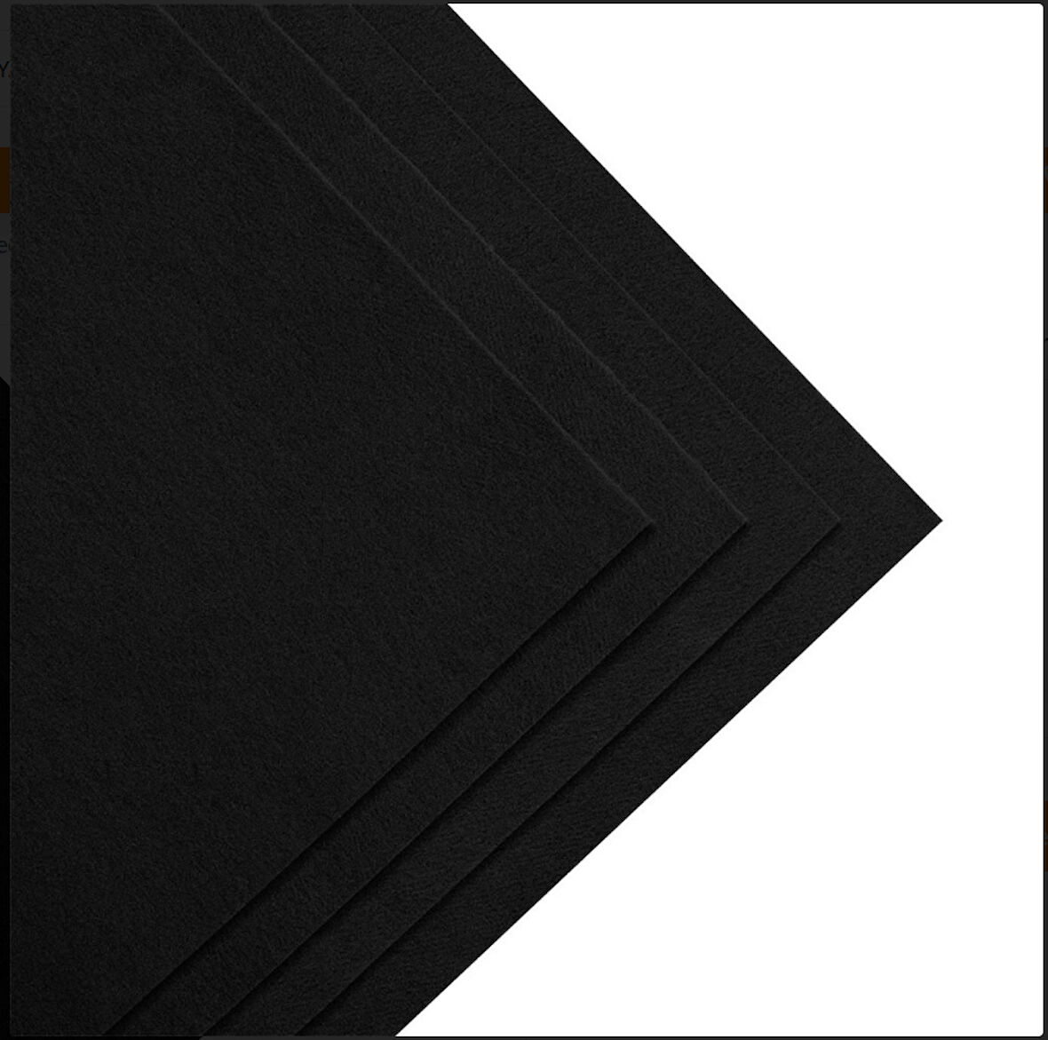 siyah kalın keçe 50*50 cm 1 adet