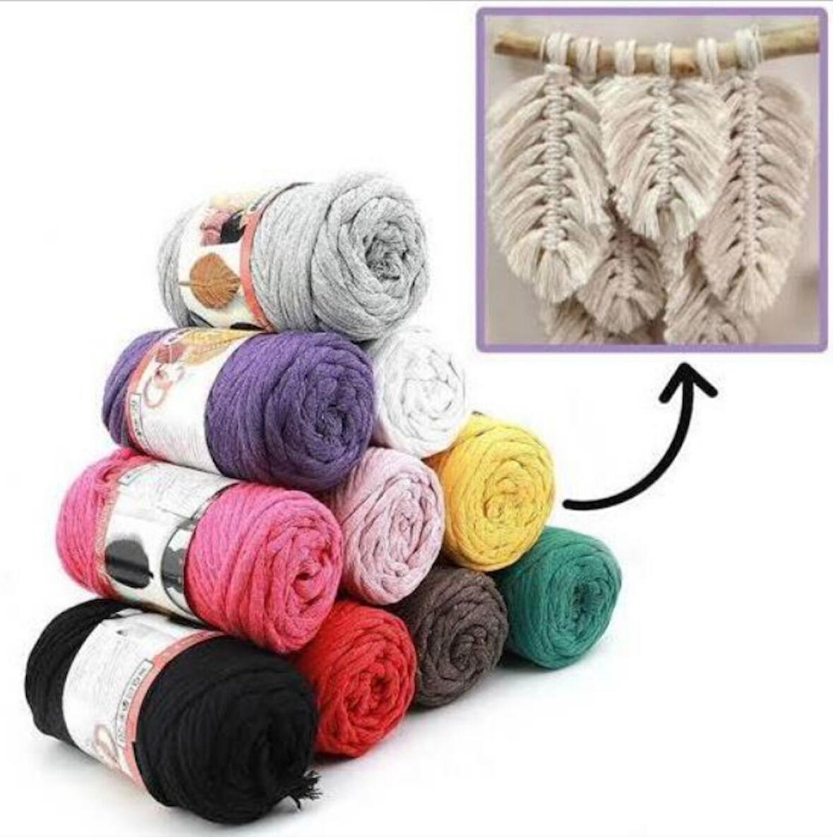 PEMBE RENK  3 MM BÜKLÜM TARAMA MAKROME İP 250 GR