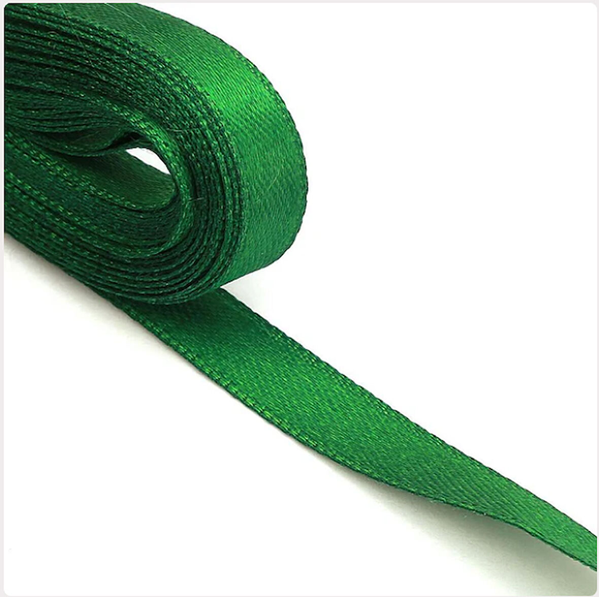 yeşil  3,8 cm saten kurdela 10 metre 1 adet
