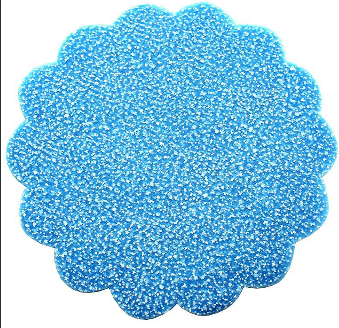 MAVİ   KARLI SİMLİ HAZIR KESİLMİŞ TÜL (100'Lİ PAKET) 22 cm