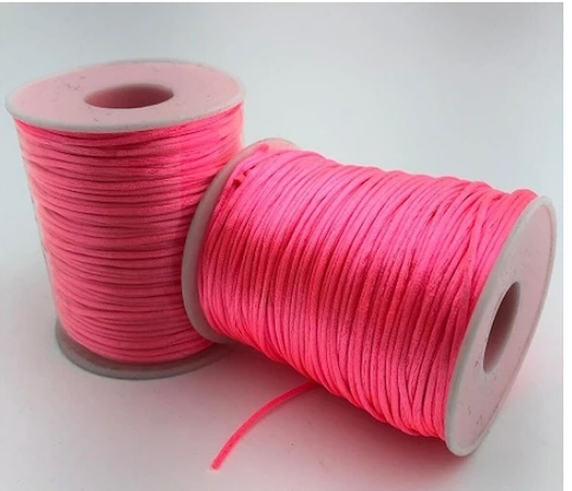 NEON PEMBE  İNCE FİLOŞ İP 2 MM  1 TOP