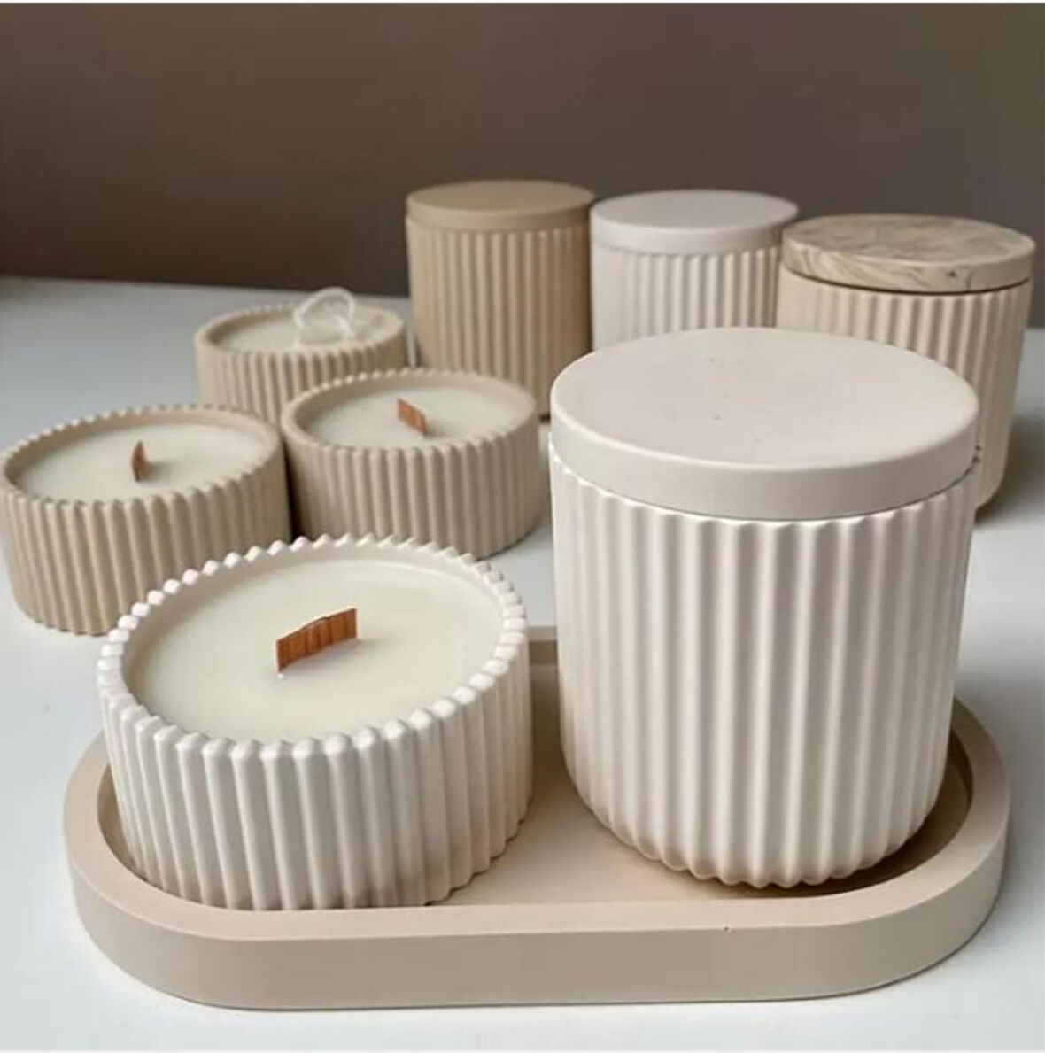 4 Parça Mum Kabı Silikon Kalıp Seti