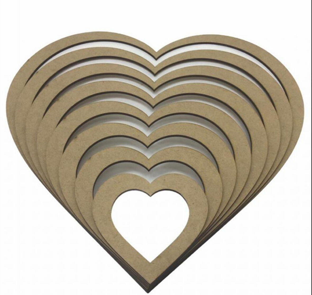 Mdf kalp kasnak düş kapanı set (7 li)