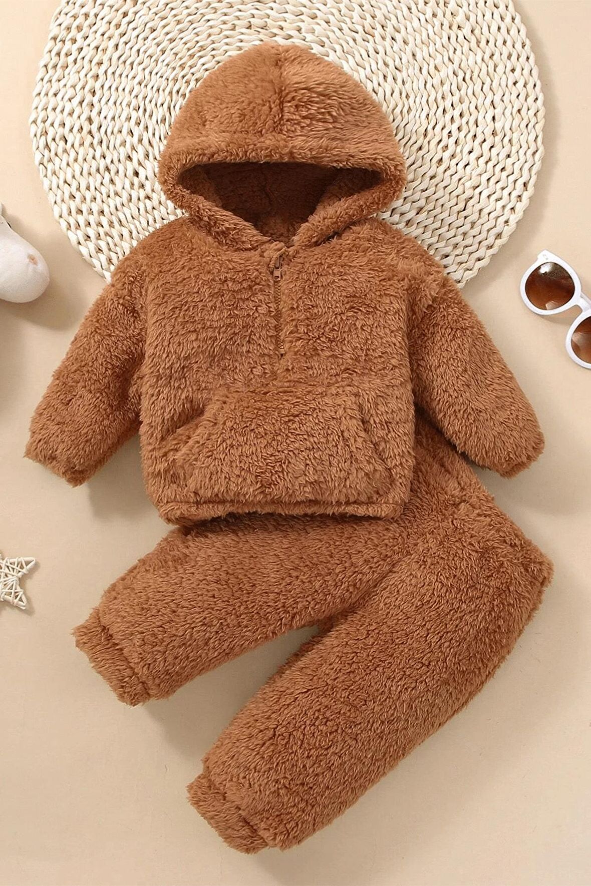 Erkek Kız Bebek Ve Çocuk Peluş İkili Alt Üst Takım