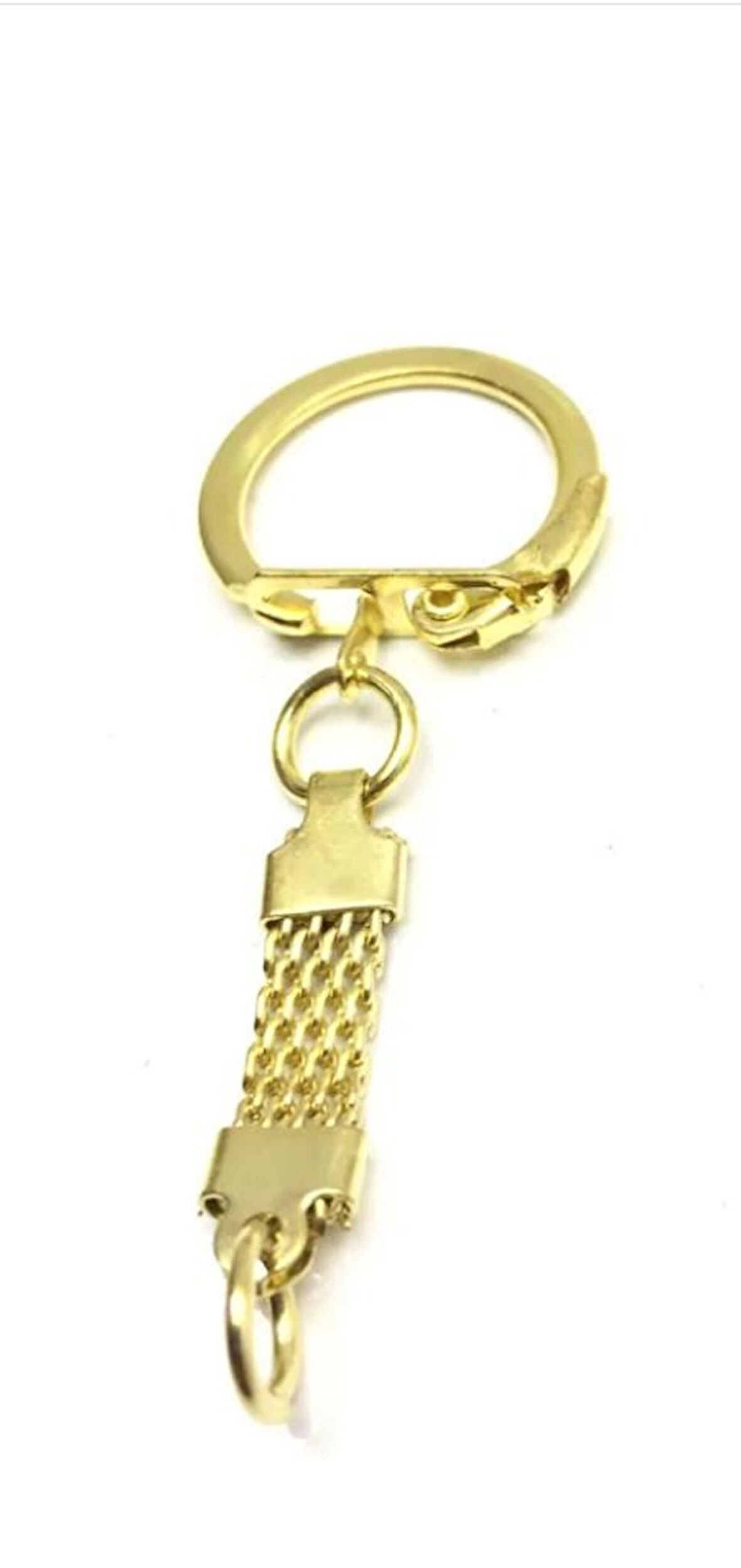 10 Adet  Altın Sarı Hasır örğü anahtarlik haklası