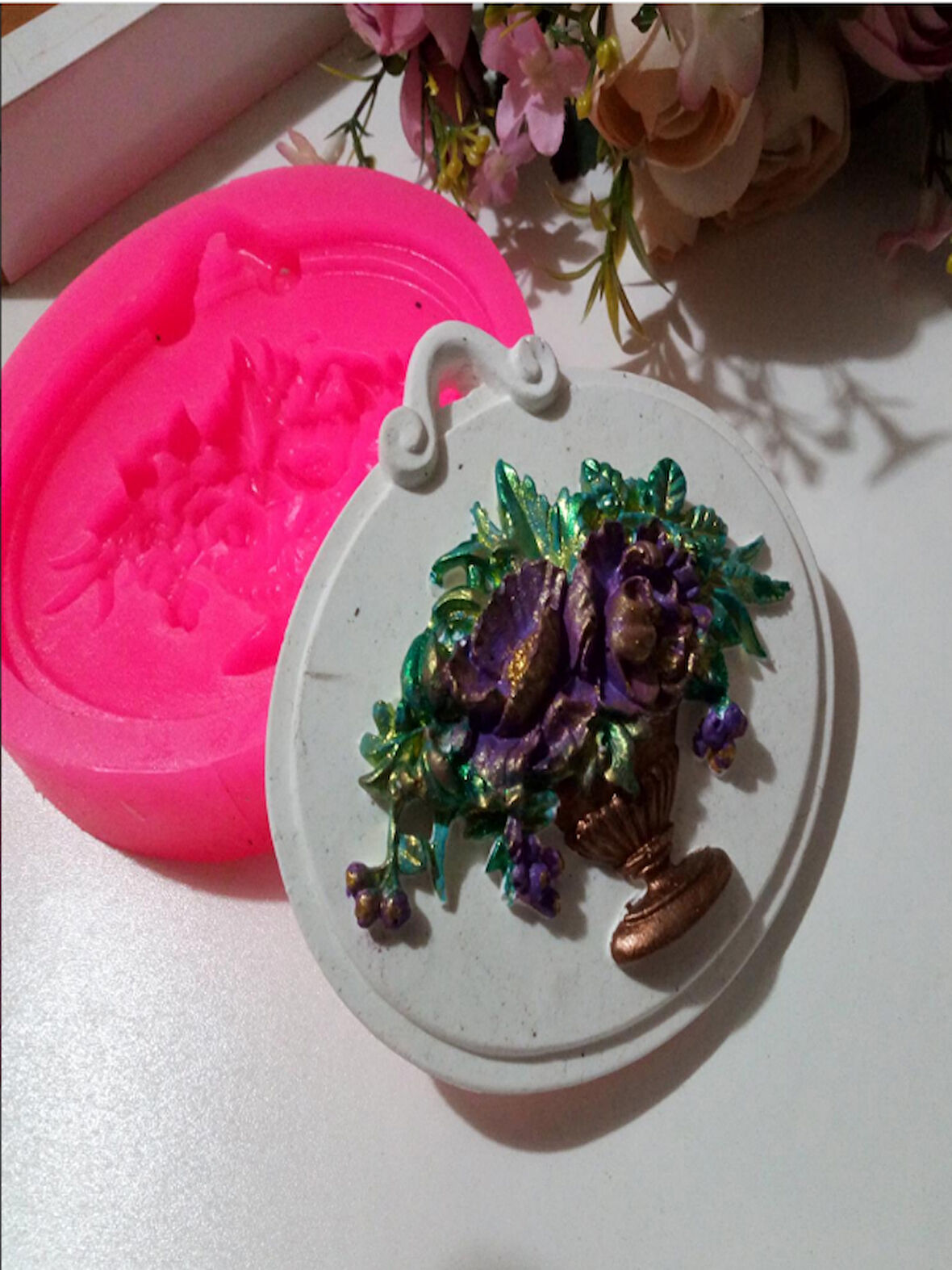 ASKILI VAZO SİLİKON TAŞ VE SABUN KALIBI