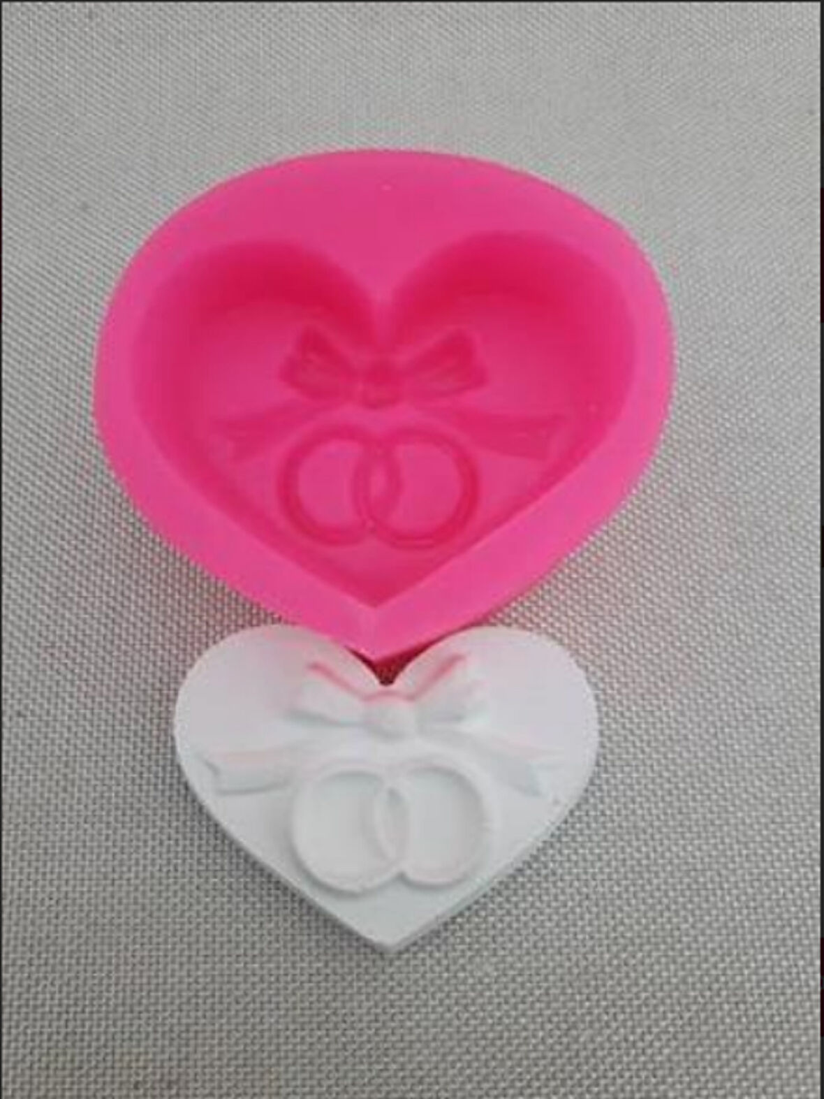 çift alyans silikon sabun ve kokulu taş kalıbı