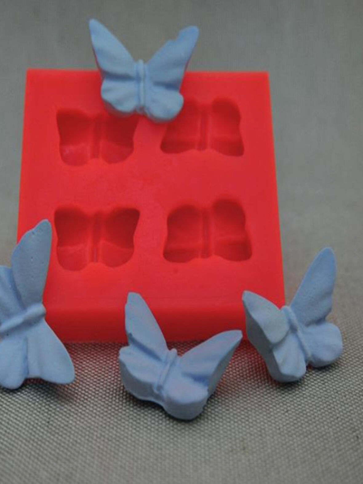 4'lü Kelebek Sabun Kalıbı ve Kokulu Taş Kalıbı