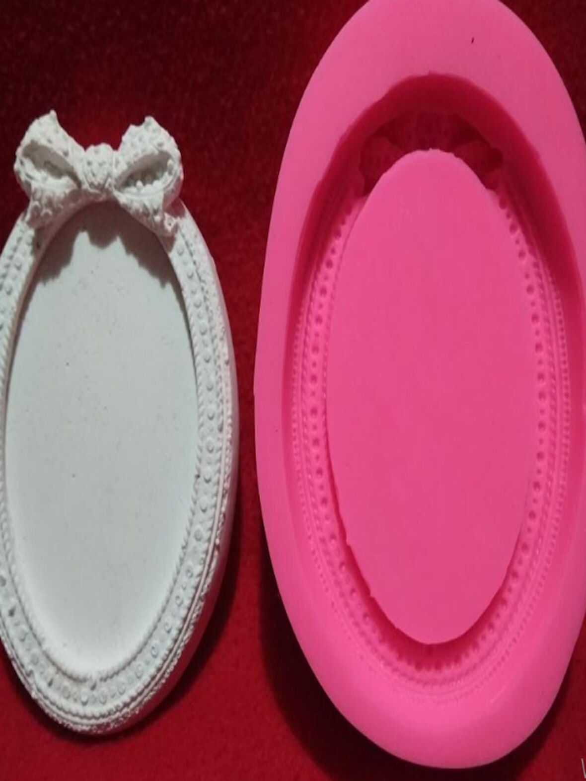 Oval fiyonklu çerçeve kalıbı 11-8 cm