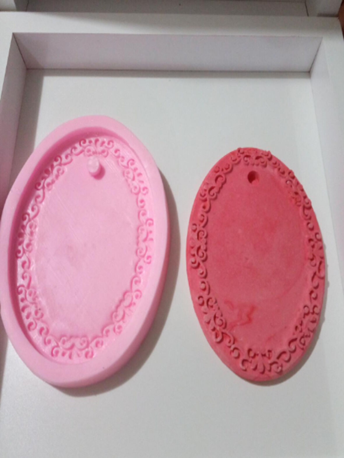 Nakışlı delikli çerçeve kokulu taş kalıbı 12-15 cm