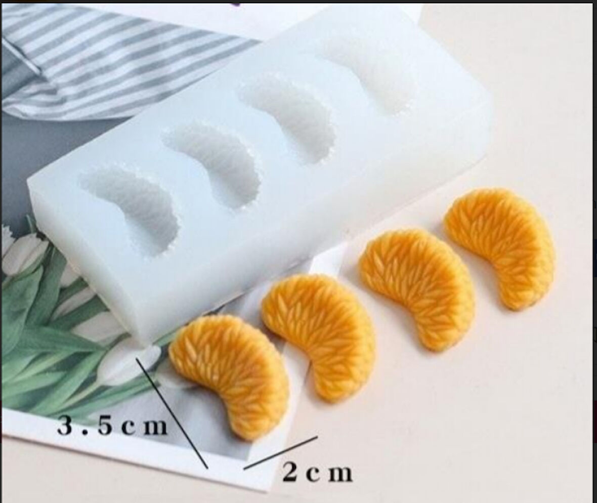 Mandalina dilimi mum kalıbı