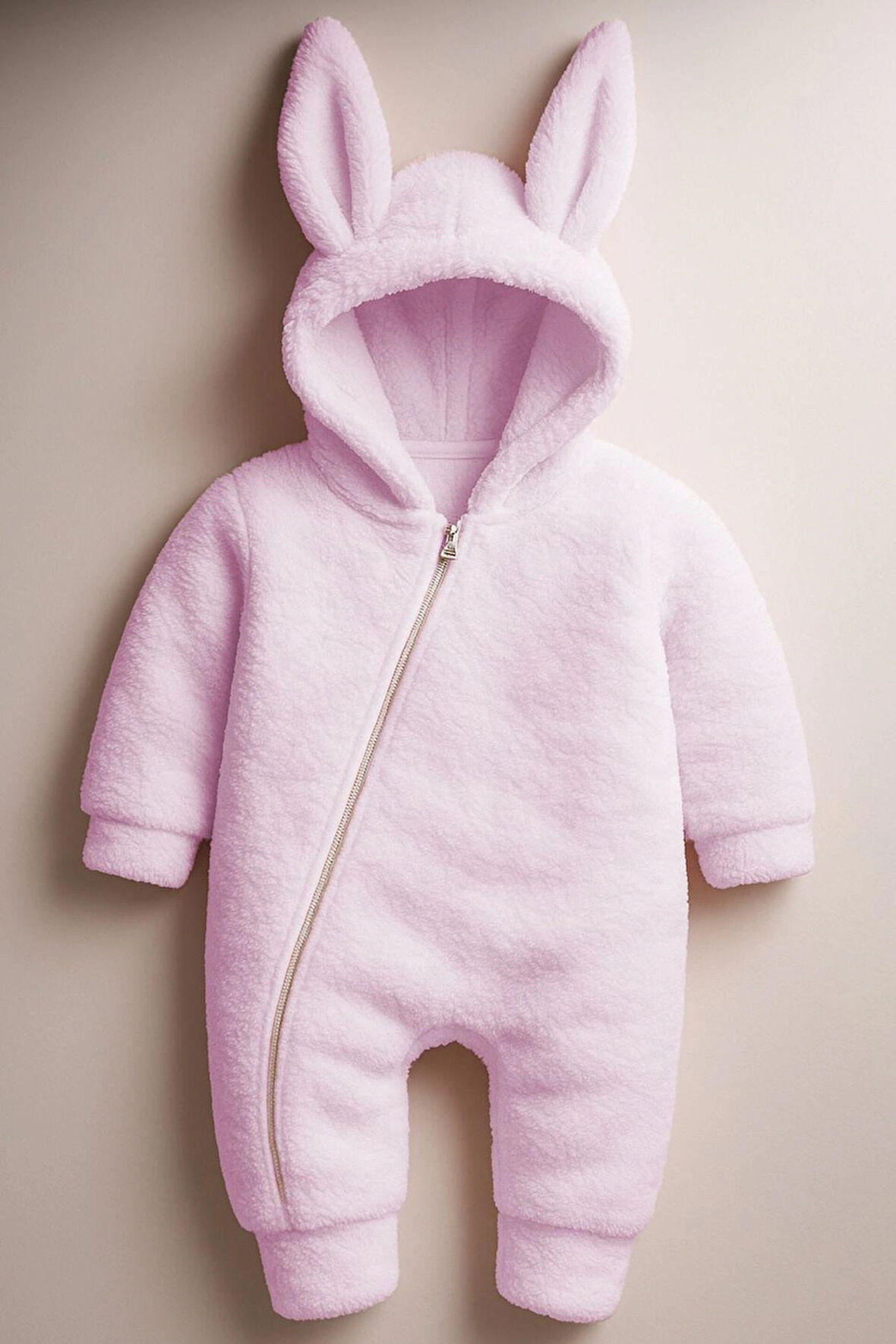 Kız Erkek Bebek Ve Çocuk Kapüşonlu Peluş Tavşan Tulum