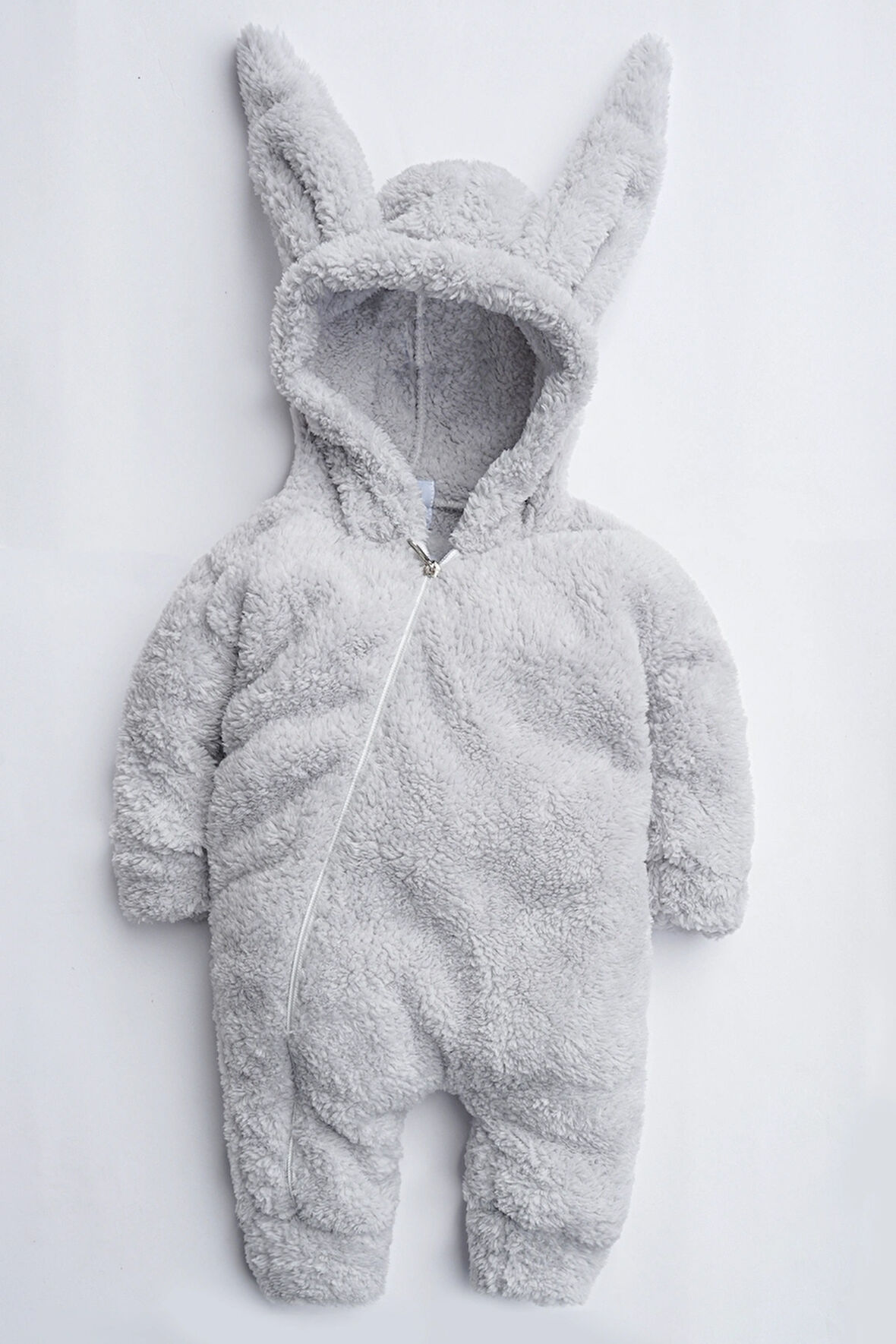 Kız Erkek Bebek Ve Çocuk Kapüşonlu Peluş Tavşan Tulum