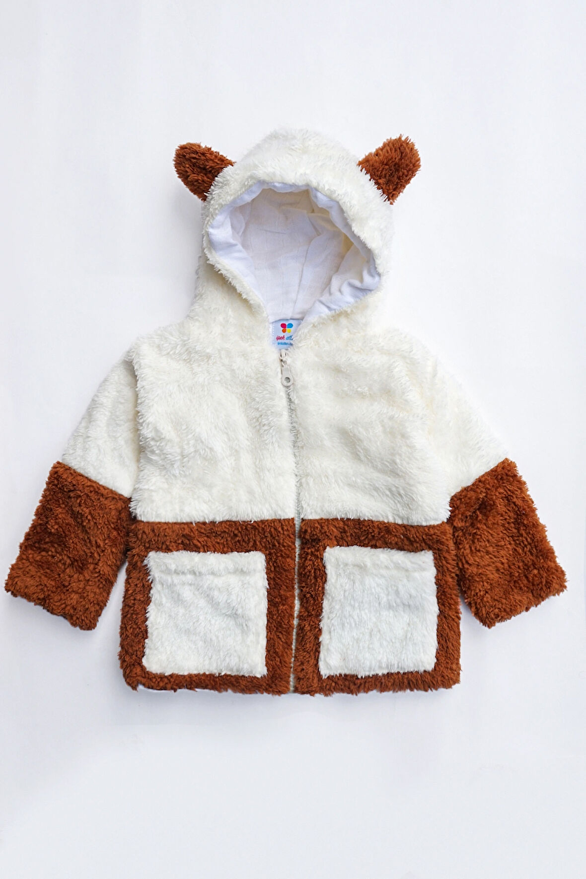Kız Erkek Bebek Ve Çocuk Müslin Astarlı Ayıcıklı Peluş Mont