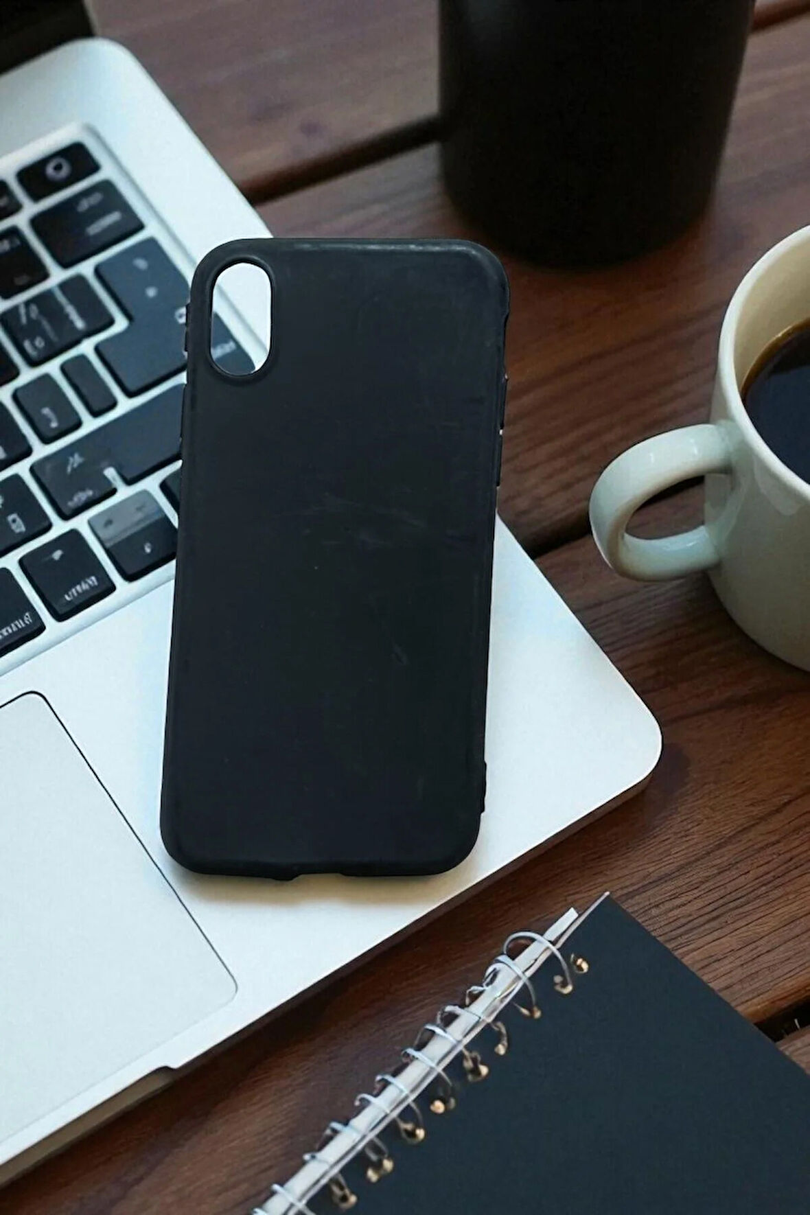iPhone X / Xs Uyumlu Siyah Süper Silikon Telefon Kılıfı