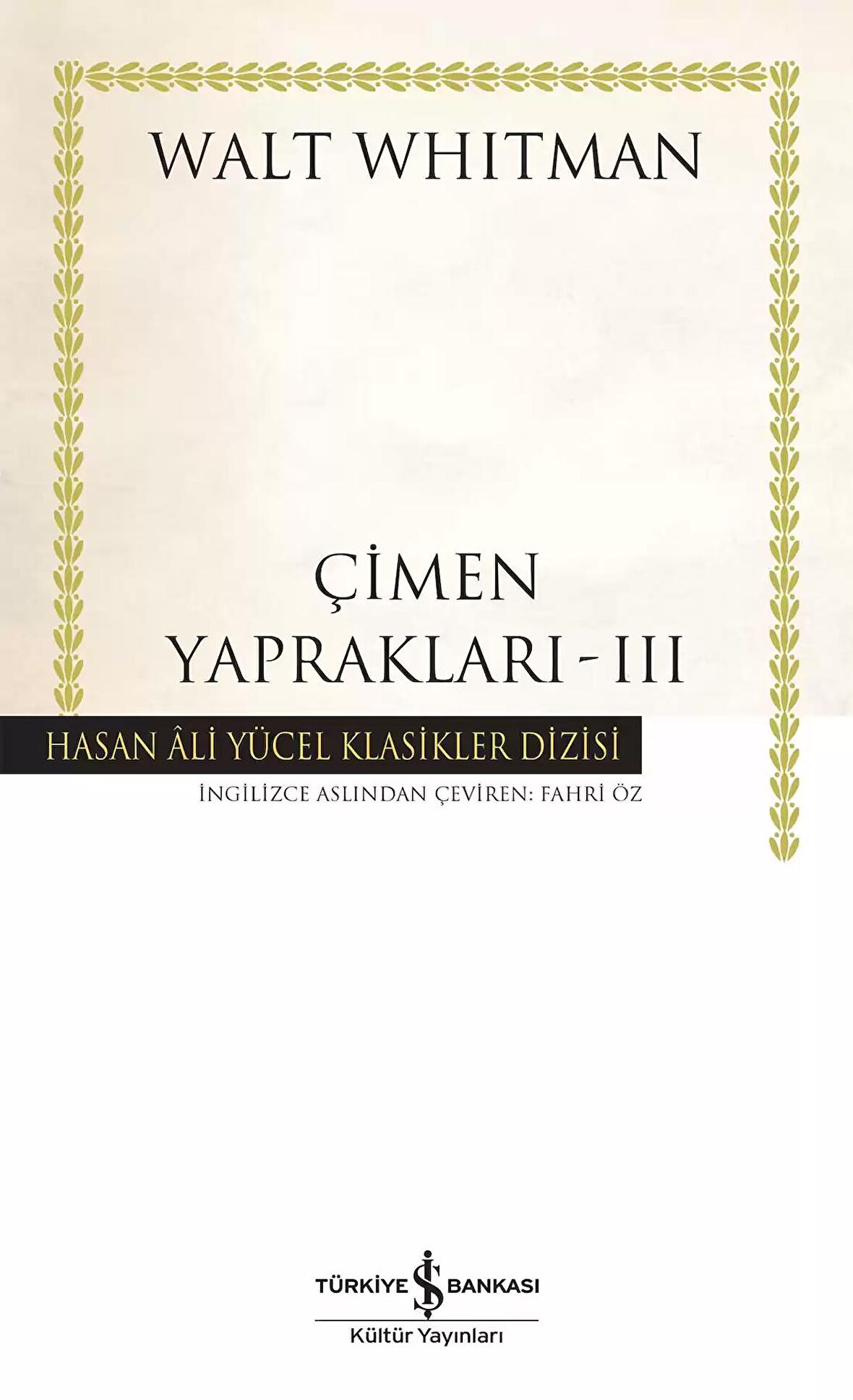 Çimen Yaprakları - III - Ciltli