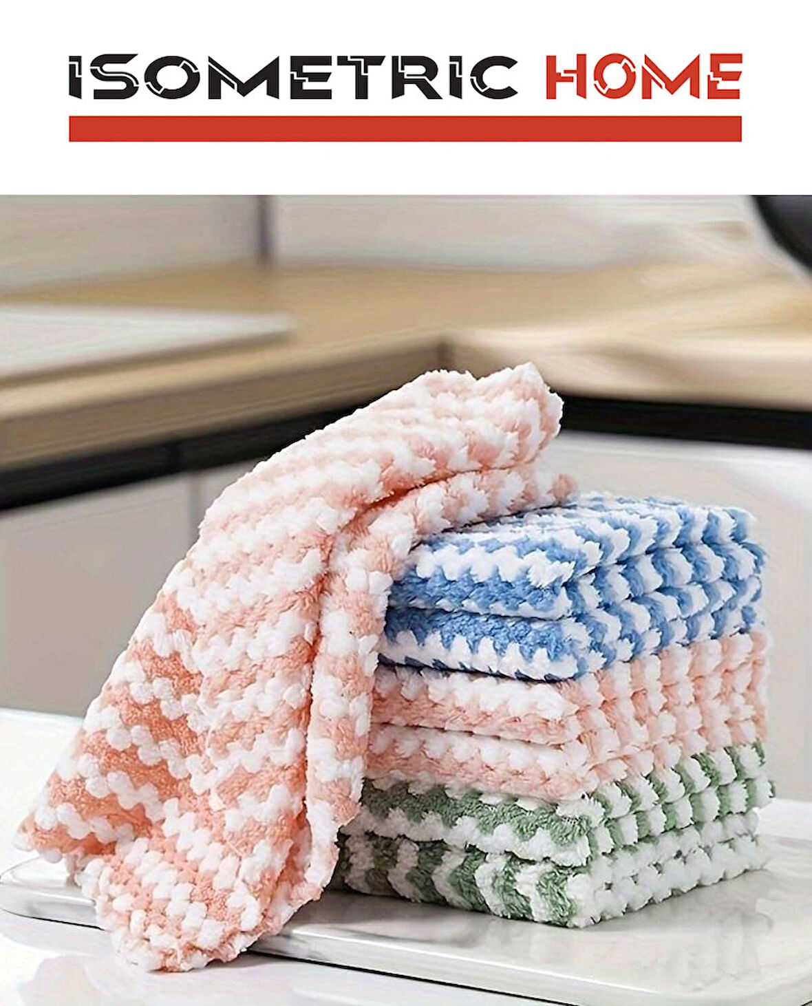 3 Adet Mikrofiber Bez 30x30, Süper Emici Mercan Polar Kumaş, Koku Yapmaz, Nem ve Bakteri Önler Çeyiz