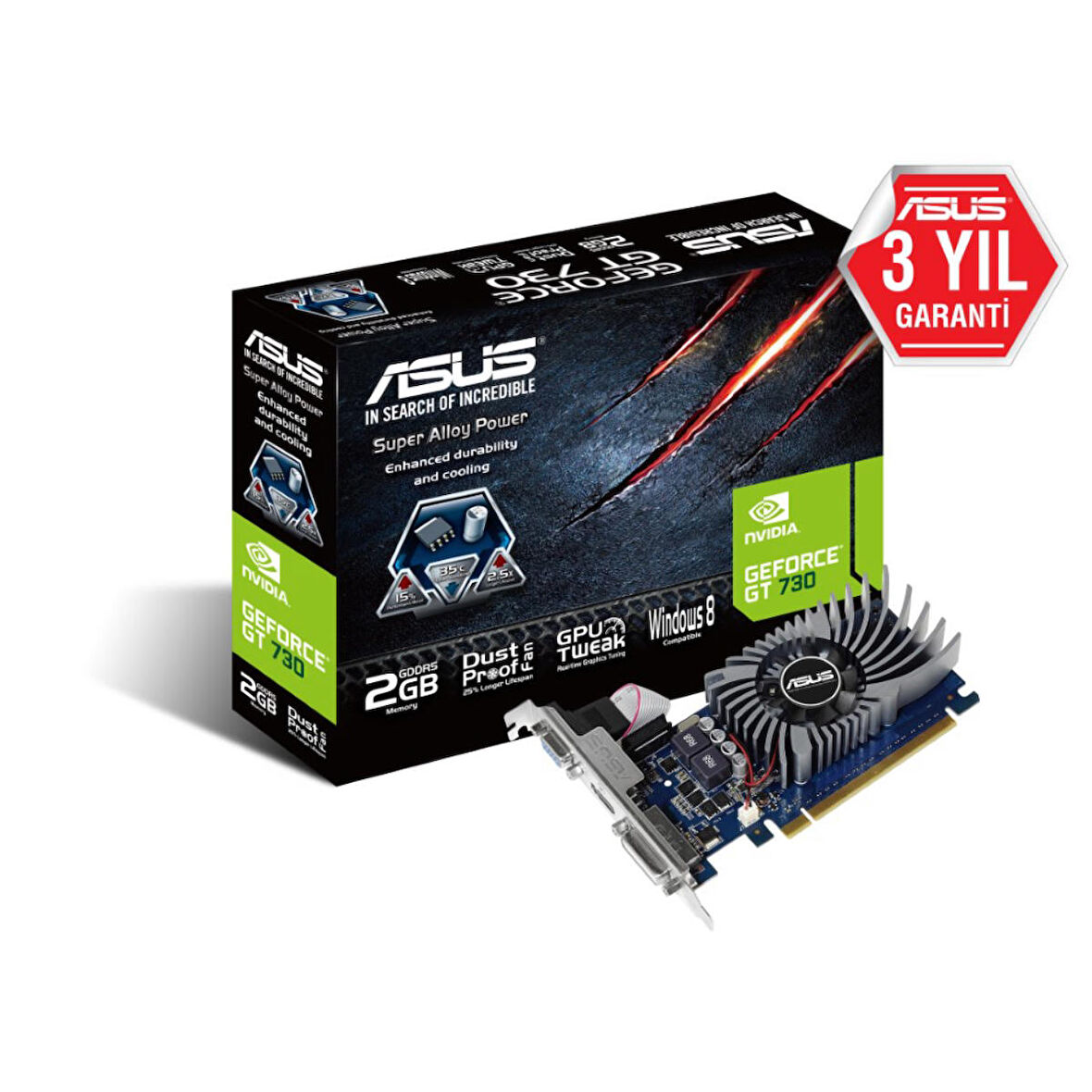 Asus GT 730 64 Bit GDDR5 2 GB Ekran Kartı