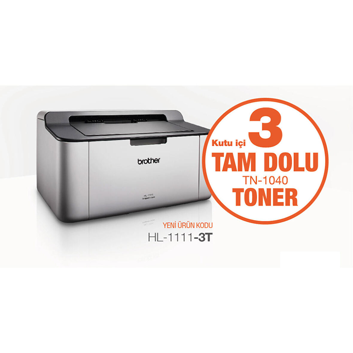 Brother HL-1111-3T Mono Lazer Yazıcı (3 Tam Dolu Toner ) (A4)