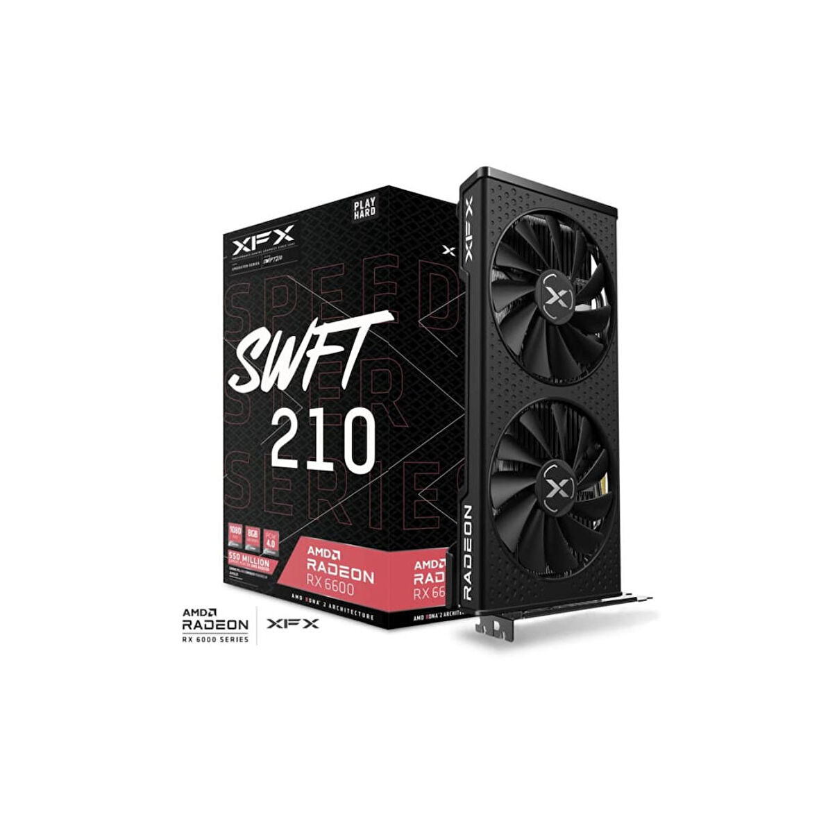 XFX RX-66XL8LFDQ RX 6600 8GB GDDR6 128Bit GDDR6  DP/HDMI PCI 4.0 Ekran Kartı