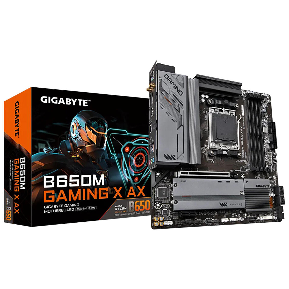 Gigabyte B650M AMD B650 AM5 DDR5 6400 MHz Gaming Anakart