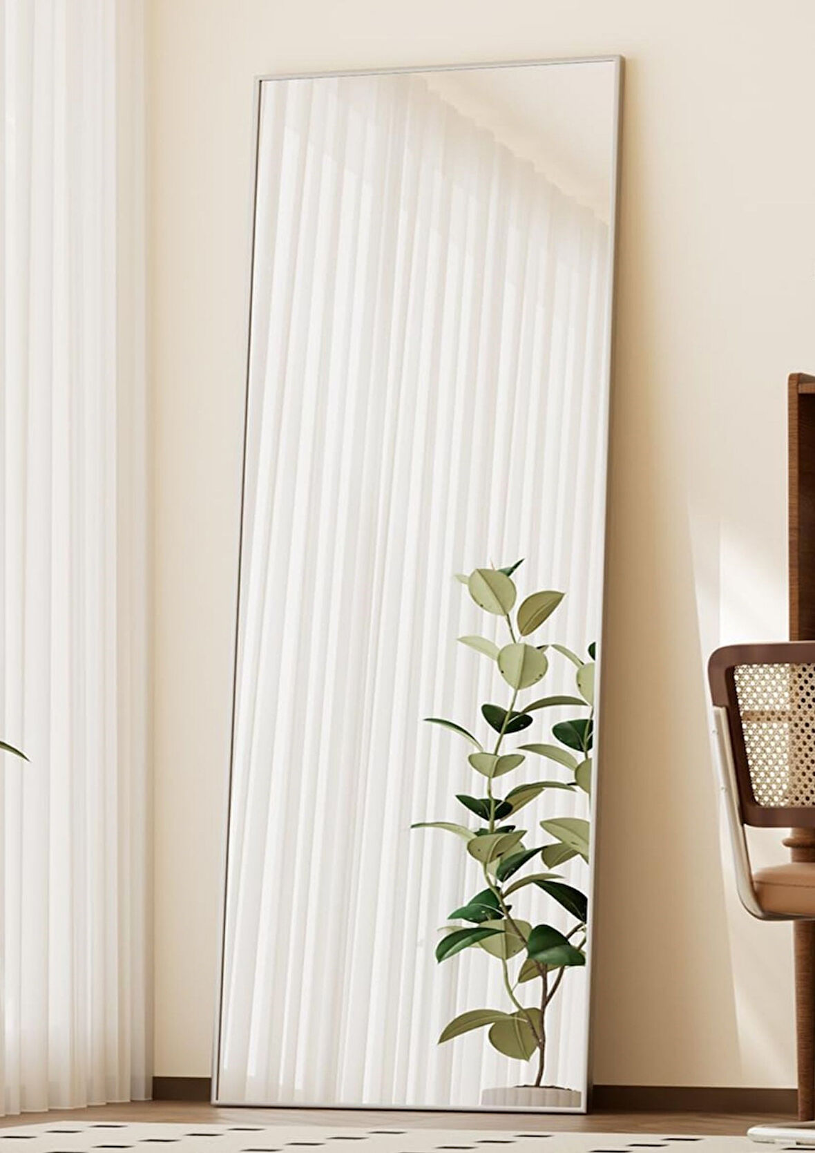 İva 140x55 Ayaklı, Asılı veya Duvara Yaslı, Yer Aynaları,Oturma Odası, Yatak Odası, Giyinme Odası