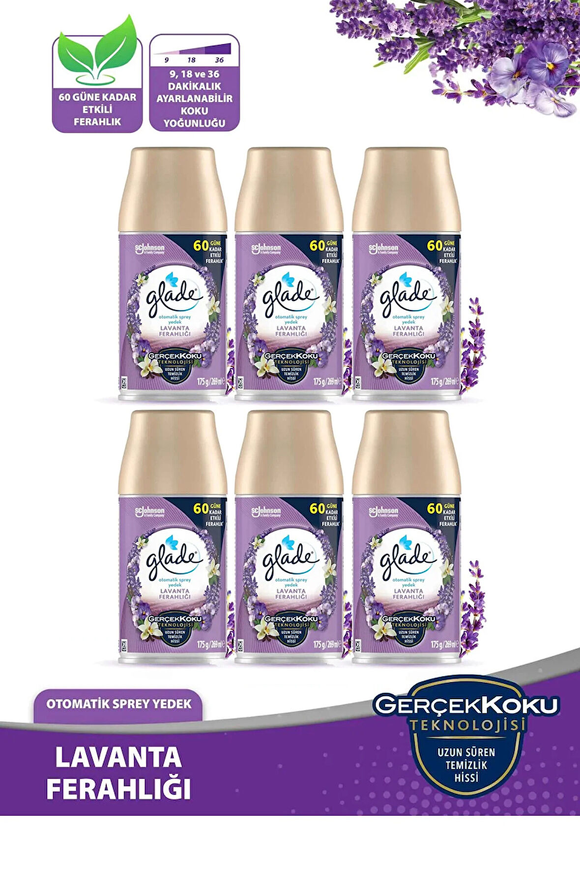 Oda Kokusu Yedek Sprey Lavanta 6 x 269 ml./175gr.