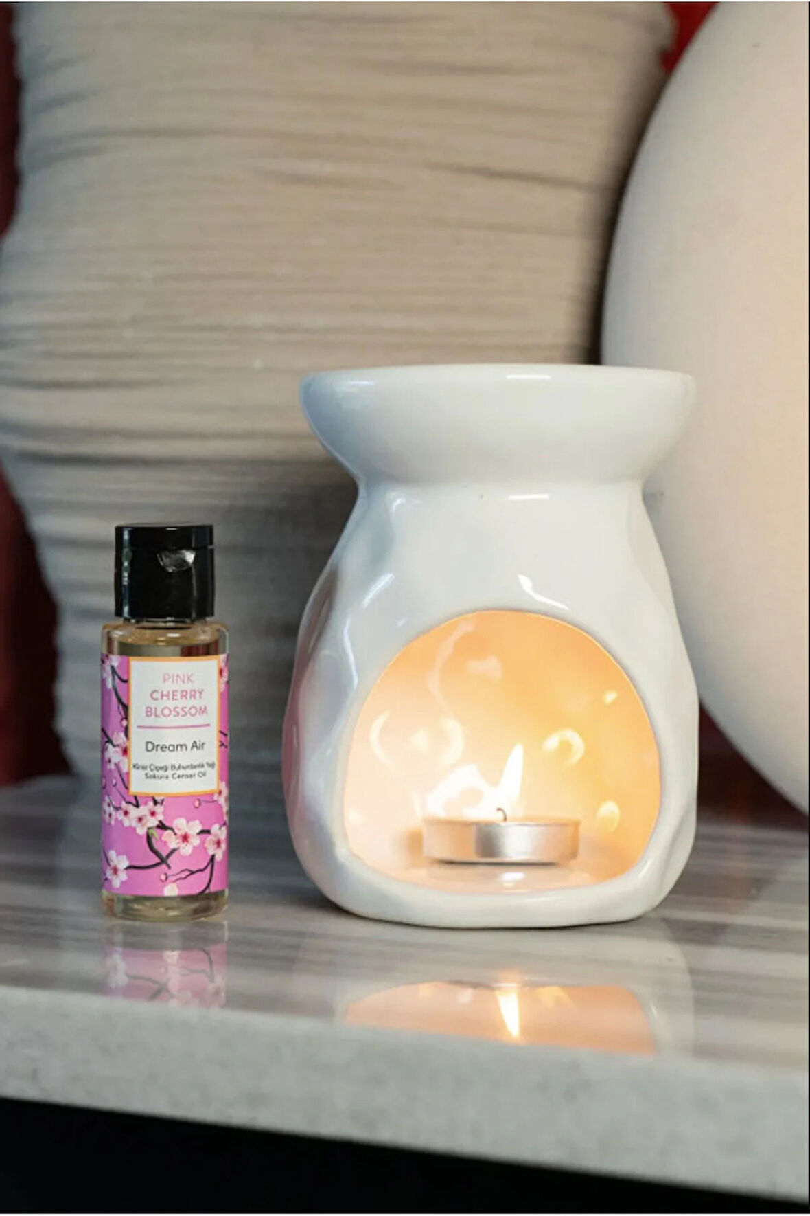 Dream Air Japon Kiraz Çiçeği Buhurdanlık ve Doğal Uçucu Yağ 30 ml. Pink Cherry Sakura