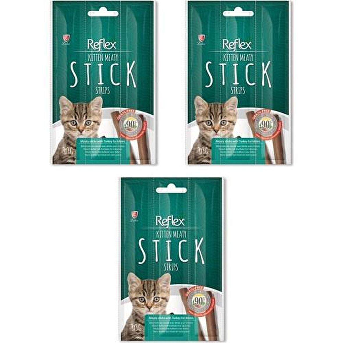 Reflex Kitten Meaty Treats Hindili Çubuk Yavru Kedi Ödülü 3x5 g 3'lü 