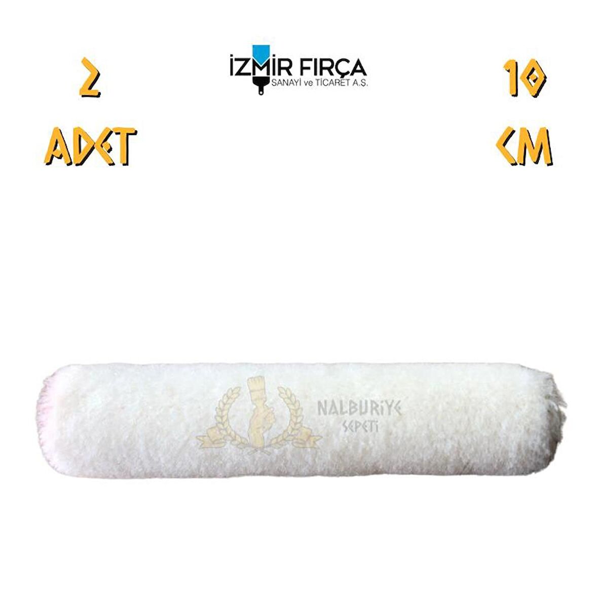 İzmir Fırça Kadife Moher Parmak Rulo Yedek - 10 cm - 2 Adet