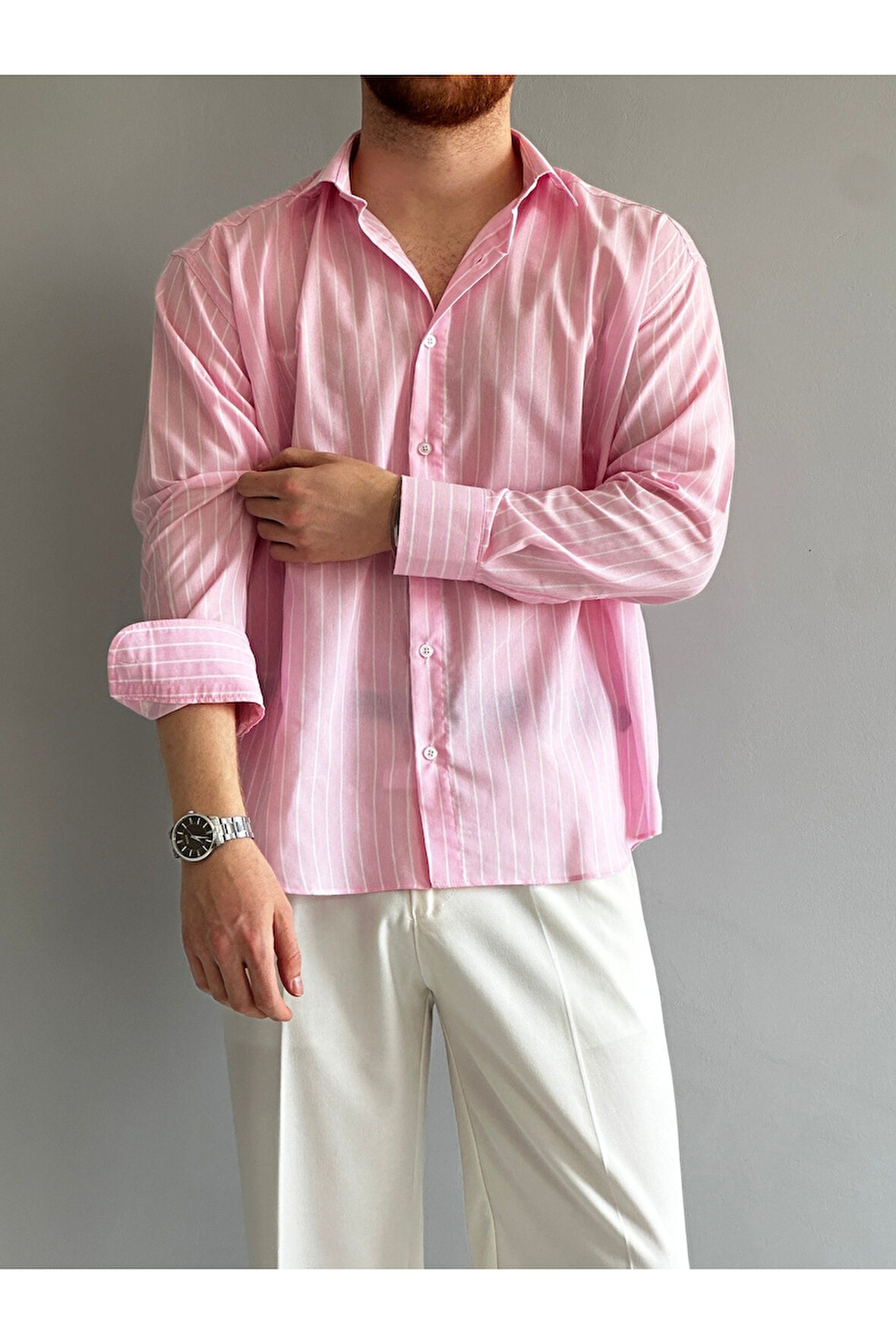 Old Money Rahat Kalıp Çizgili Gömlek