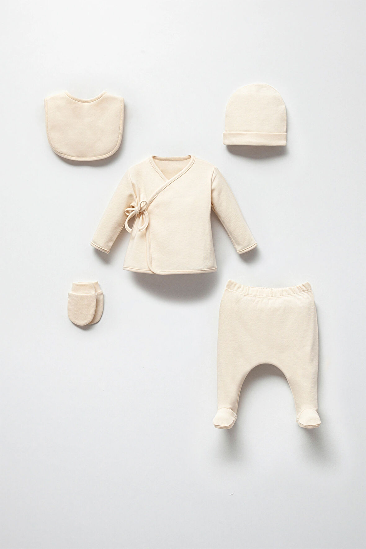 %100 Organik Pamuk 5'li Hastane Çıkış Seti