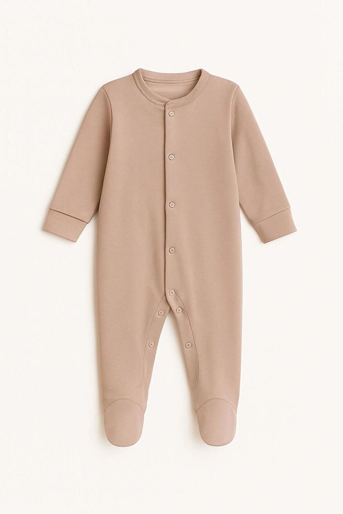 %100 Organik Pamuklu Patikli Bebek Tulum