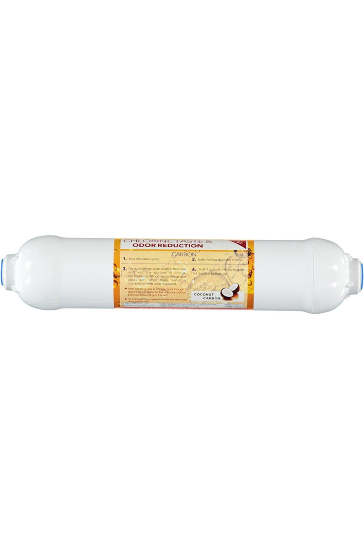 Su Arıtma Cihazları Için Inline Coconat Post Karbon Filtre