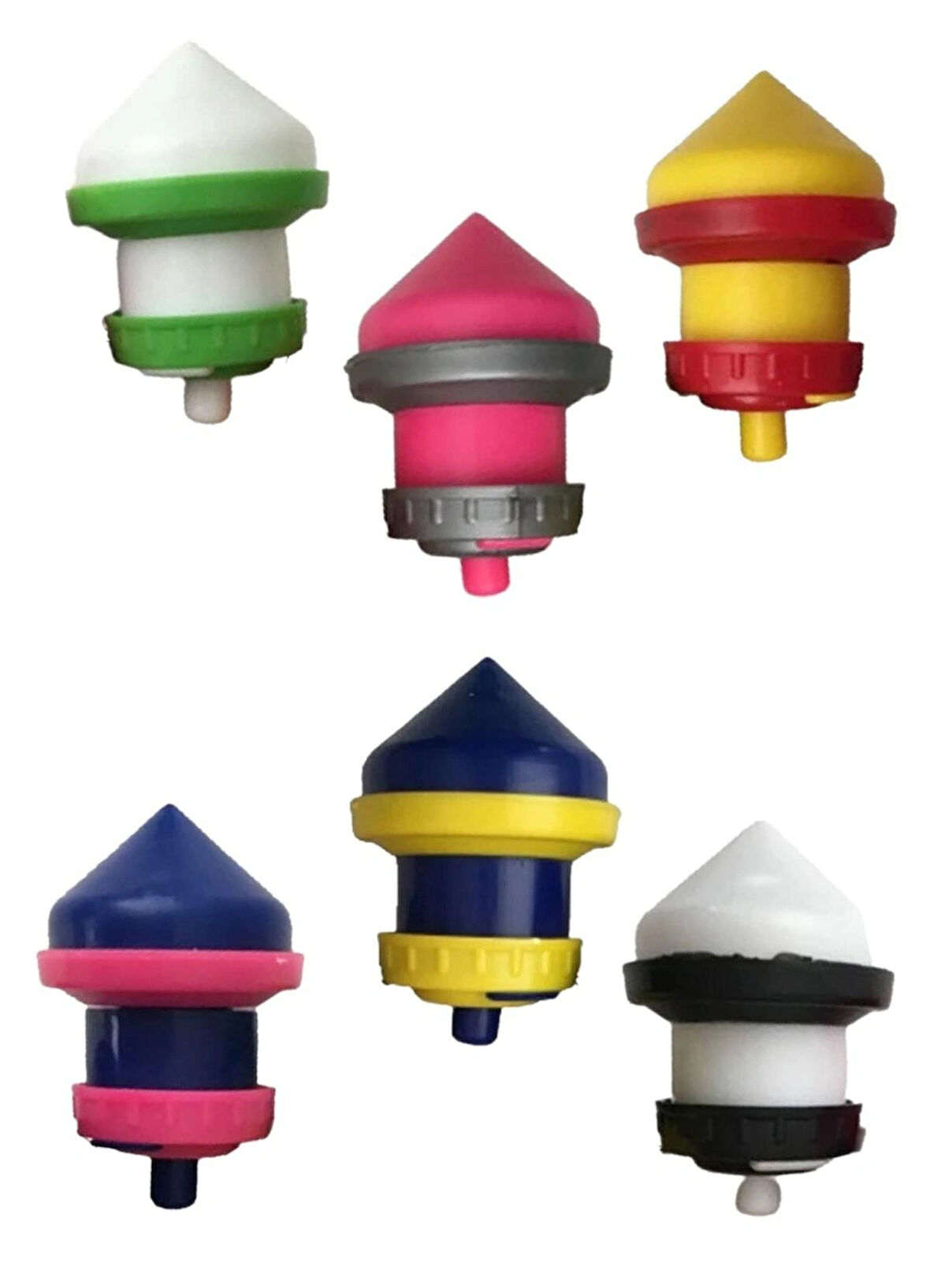 Plastik Topaç 8 Adet - Kendinden Dönen Özel Tasarım Topaç Seti