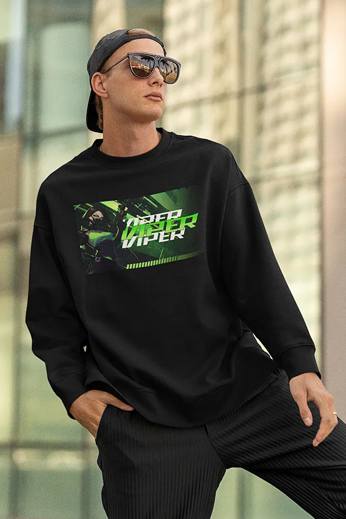 Viper Karakter Baskılı Unisex Oversize Vallorant Sweatshirt