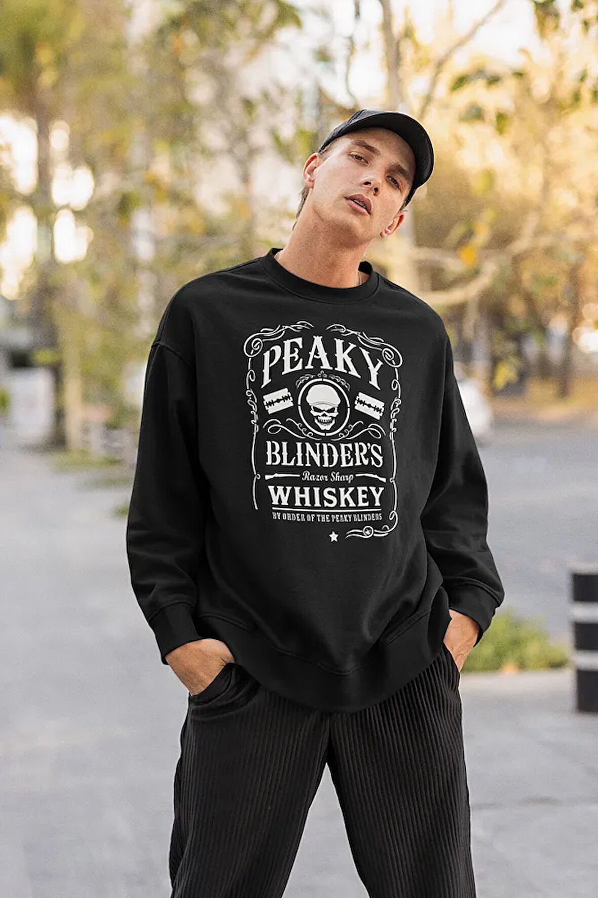 Peaky Blinders Whiiskey Yazılı Unisex Oversize Tasarım Sweatshirt