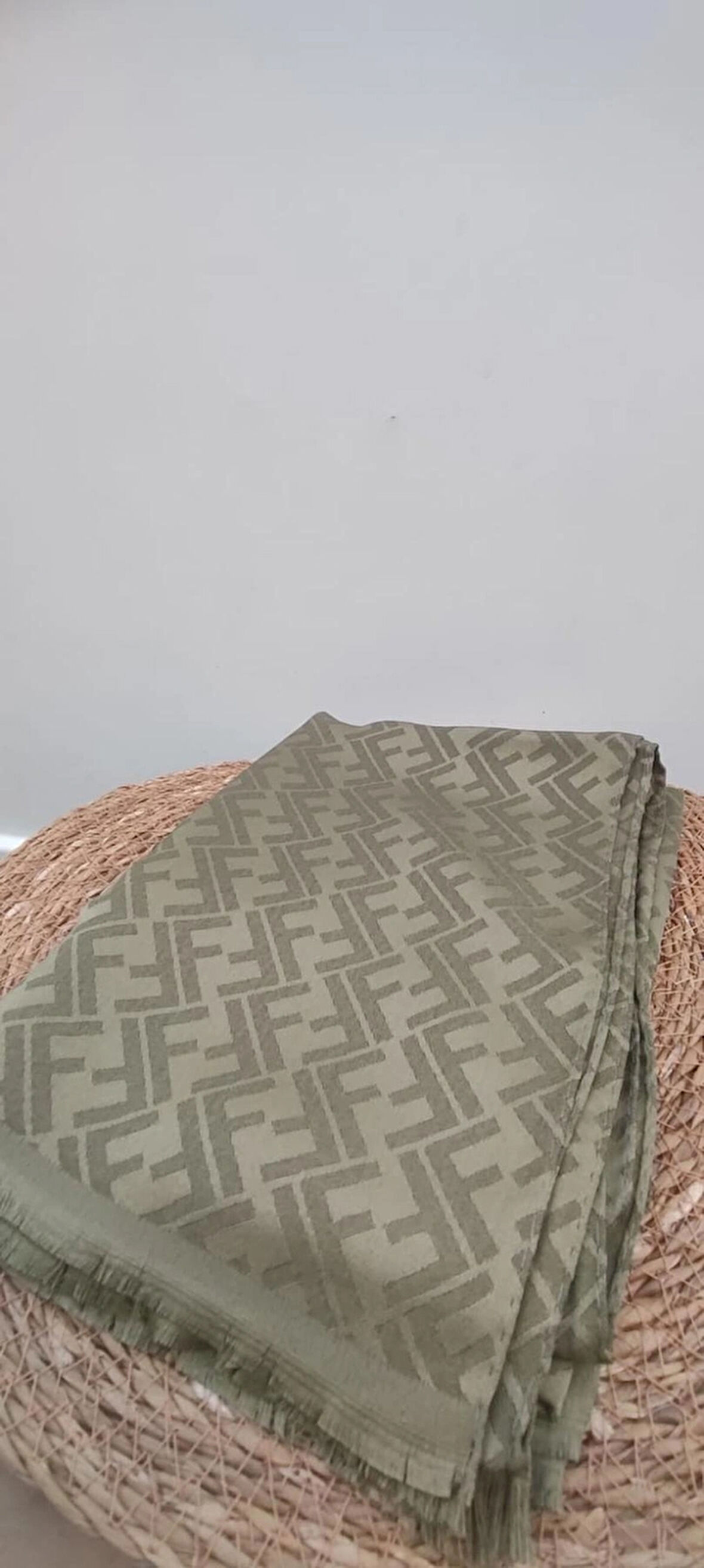 PAMUK JAKARLI ŞAL haki yeşil