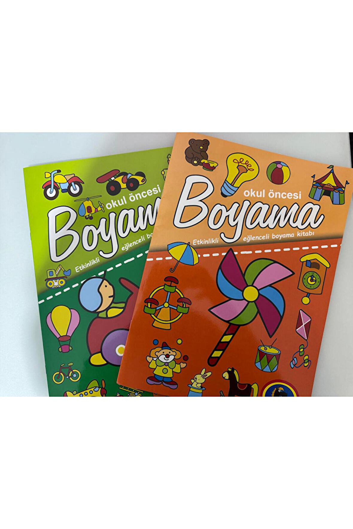 Okul Öncesi Etkinlikli Boyama Kitabı Taşıtlar ve Oyuncaklar (2Li Set)