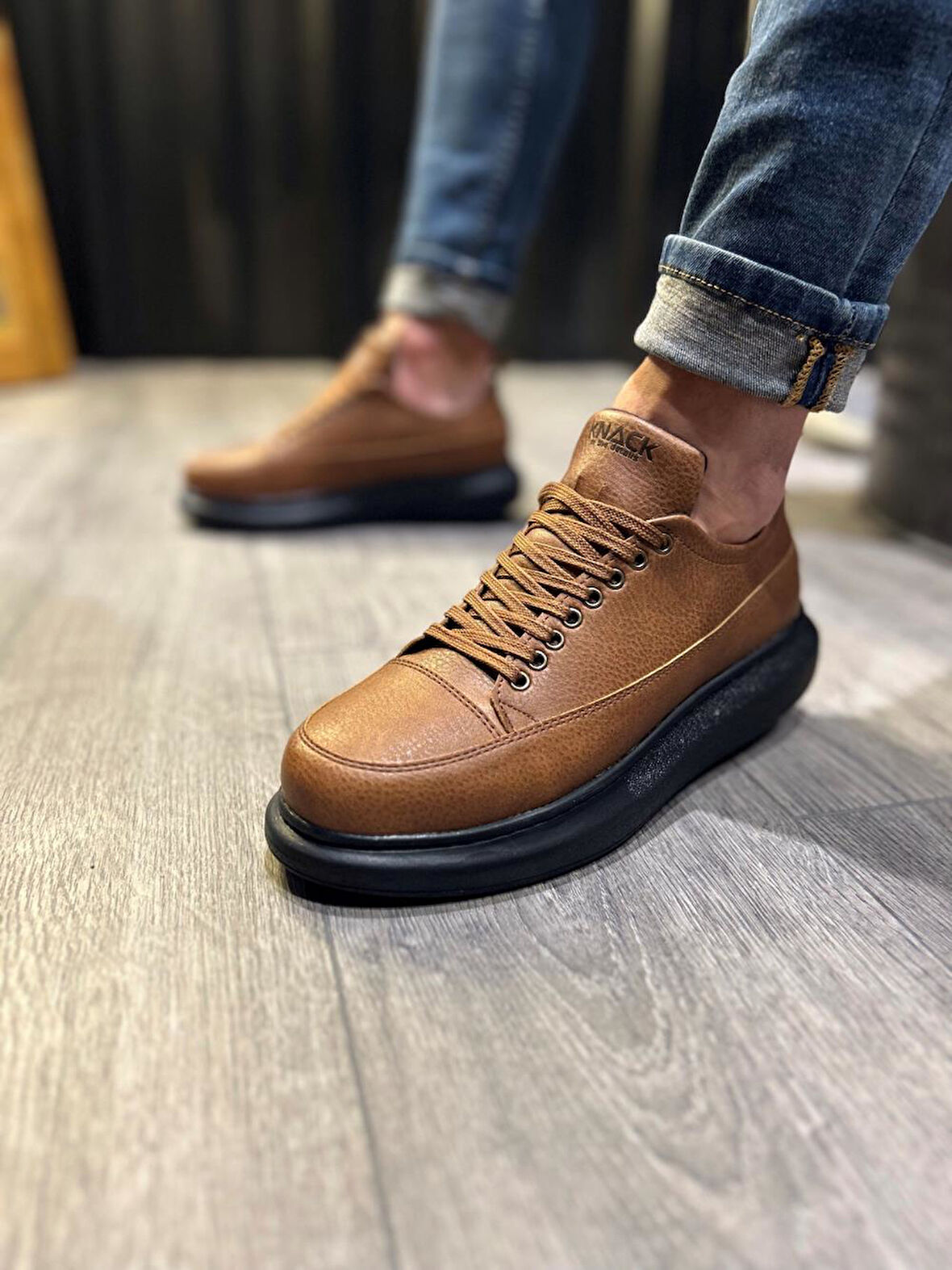J814 Bağcıklı Ortopedik Taban Erkek Günlük Sneaker Spor Ayakkabı ST Taba