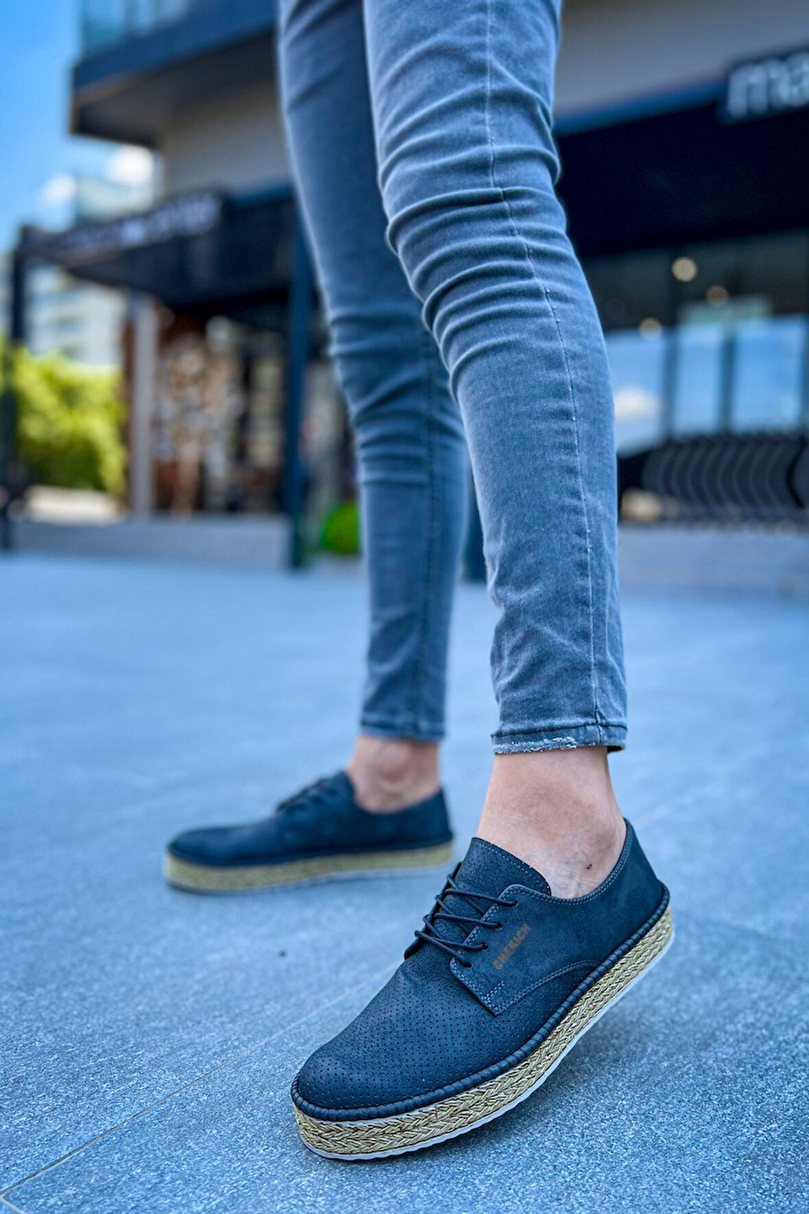 J117 Stamina Nuova Ortopedik Hasır Taban Günlük Cilt Erkek Klasik Ayakkabı CKT Gri