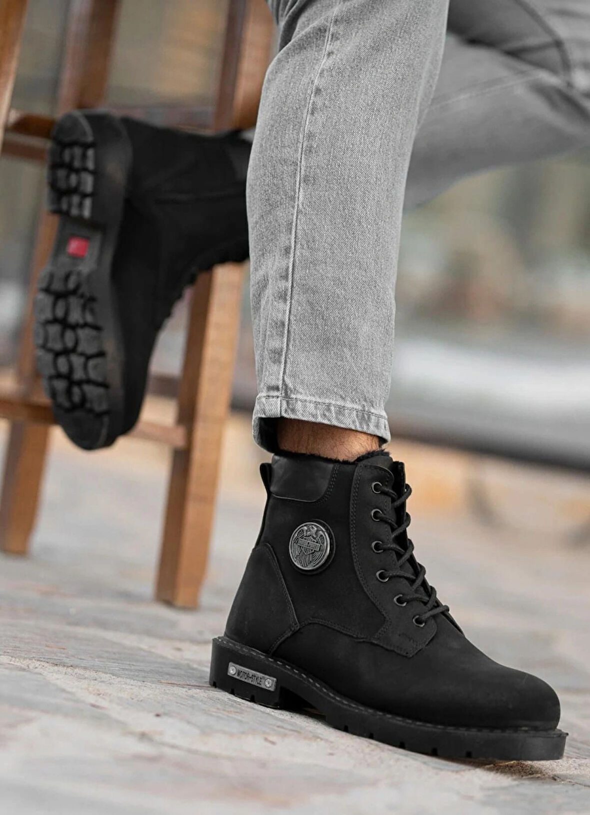 Unisex Garantiliışlık Su Ve Soğuk Geçirmez Fermuarlı Bağcıklı Kaymaz Taban Ortopedik Taban