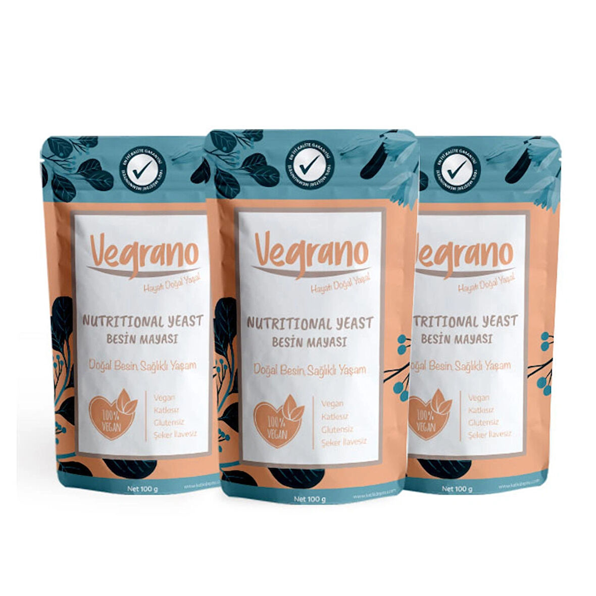 Vegrano Nutritional Yeast (Besin Mayası) 3 x 100 GR