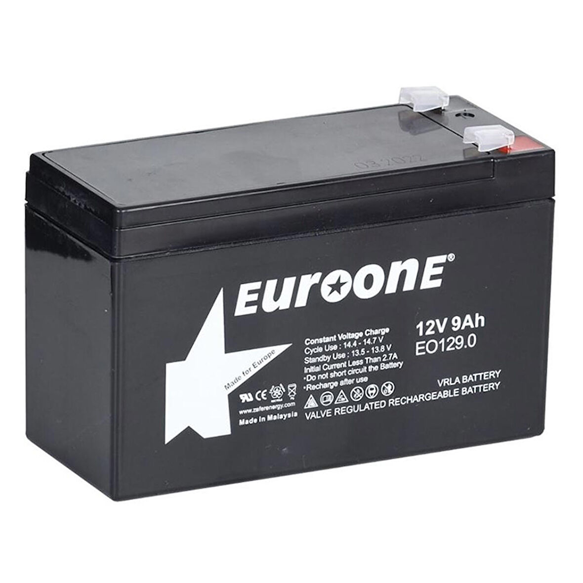 EUROONE EO-1212 12 VOLT - 12 AMPER AKÜ  (151 X 98 X 95 MM) (81)